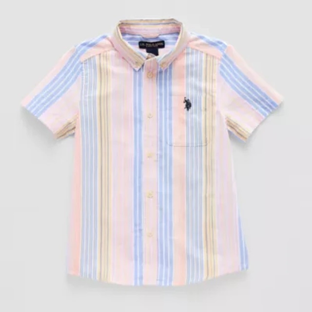 U.S. POLO ASSN. Toddler Boys Short Sleeve Button-Down Shirt